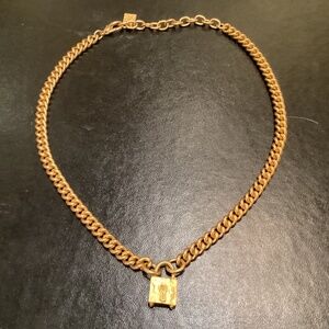 Authentic  Vintage Karl Largerfeld Padlock Necklace